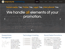 Tablet Screenshot of exposuremarketing.com